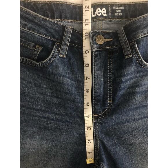Lee NWOT Jean Capris 8M Denim Mid Rise Regular Fit - Picture 13 of 13